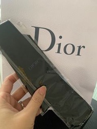 Dior黑色刺繡logo領帶