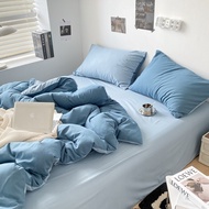 16 Colors Cream Blue Bedding Set Soft Fitted BedSheet single/queen/king size bedsheet Quilt Cover Pi