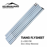 Tiang Flysheet Kilimanjaro - Sepasang Pole flysheet 200cm x 2 Tiang tenda bendera camping alumunium