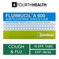 Zambon Fluimucil A 600MG | 10 tabs/box (Exp Aug 2026) (OTC PACKAGING)