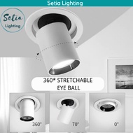 6W LED Eye ball 360 90 LED Recessed and Surface Eyeball Spotlight Round LED Downlight Spotlight Spot