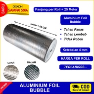 ( 1 Roll ) Aluminium Foil Bubble Alumunum Foil Bubble Peredam Panas Atap Rumah genteng Ketebalan 4 mm Alumunium Foil Aluminium Foil Buble Atap murah