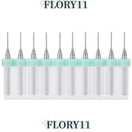 FLORY11 10pcs Mini Drill Bits Set, 0.6mm Diameter Tungsten Carbide Micro Drill Bits, Boring Drill Bi