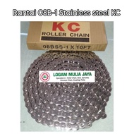 CHAIN 08B-1 SS KC ROLLER CHAIN 08B SINGLE STAINLESS STEEL RS 08B-1 SS