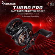 SEAHUNTER TURBO PRO 8.1:1 Reel BC Baitcasting FishingReel Pancing5+1BB7.2:1 Gear Ratio8KG Drag Click