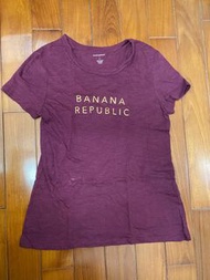 Banana republic 香蕉共和國T-shirt 酒紅色
