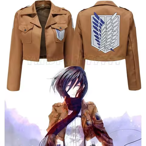 Anime game Titan cosplay jacket reconnaissance team investigation team jacket khaki life cosplay Hal