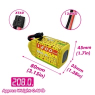 CNHL FPV Battery 22.2V 6S Speedy Pizza Series Pro & Black Series 1200-1500mAh 120C-150C Lipo with XT