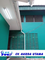 Talang Air Hujan Lisplang Rumah Metal Baja Galvanis UK 17CM HARGA 15CM