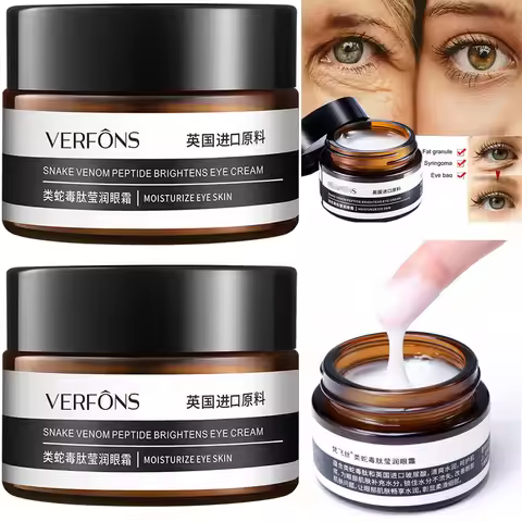 2Pcs Verfons 30G Snake Venom Peptide Eye Cream Smoothes Fine Lines And Dark Eye Cream Instant Remova