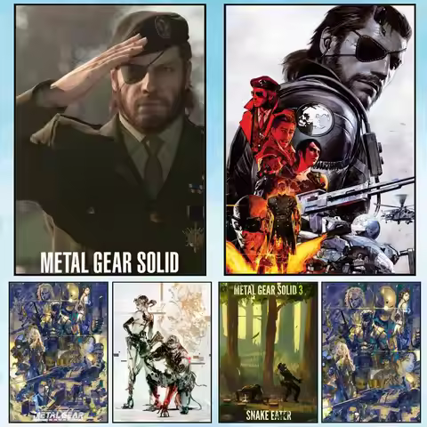 M-Metal G-Gear Solid 3 Anime Painting Calligraphy HD Waterproof Canvas poster Art: Aesthetic Wall De
