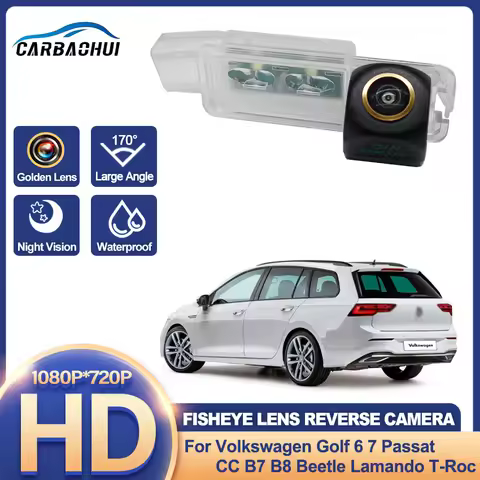 170° 1080x720P HD Vehicle Rear View Reverse Camera For Volkswagen Golf 6 7 Passat CC B7 B8 Beetle La