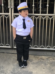 Smilekid ชุดกัปตันเด็ก ชุดกัปตันขับเครื่องบิน ชุดกัปตันชาย ชุดกัปตันหญิง ชุดอาชีพเด็ก ชุดอาชีพในฝัน