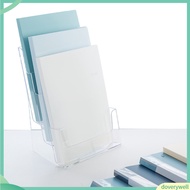 {doverywell}  Acrylic Brochure Holder Booklet Display Organizer Clear Acrylic 3-tier A4 Brochure Holder Wall Mount Countertop Organizer Stand