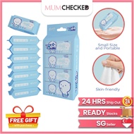 【8 Pack/64 Sheet】Mini Wet Wipes | Wet Wipes | Baby Wet Wipes | Small Wet Tissue | Portable Mini Wet 