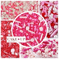 Sprinkle Valentine's Day Cake Pink Rose Love Cake Decoration Valentine's Day Sprinkle Cake Decoratio