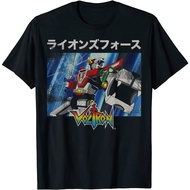 Adult T-Shirt Voltron Defender of the Universe Kanji Action Scene Portrait T-Shirt - Men's T-Shirts