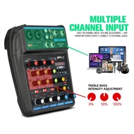 New Baxs M4 Audio Mixer Mini Professional 4 Channel Equalizer Support
