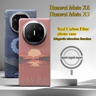 Carbon Real Carbon Phone Case for Huawei Mate X6 X5 Aramid Fiber Ultra-thin Anti-drop phone shell Hu