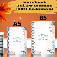 B5 NOTEBOOK / B5 JOURNAL NOTEBOOK / BARCODE BLANK DOTTED LINE