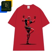 Cao cấp - Áo thun oversize hình Deadpool giơ 2 tay co gối làm dancer độc đáo vui nhộn cool Deadpool