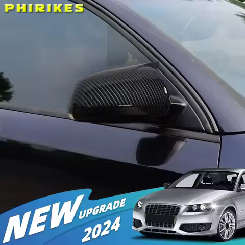 For Audi A3 S3 8P 05-08 A4 S4 B6 B7 8E 8H A6 S6 C6 4F rearview mirror housing cover carbon fiber tex
