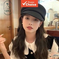 French Style Newsboy Flannel Cap For Woman Aesthetic High Quality Wool Blend Casual Beret Hat Autumn