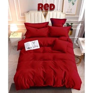 PLAIN RED CANADIAN COTTON BEDSHEET TERNO PUNDA KURTINA KUMOT DOORMAT