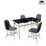 Homemaker Furniture Rivera 1+4 Dining Set