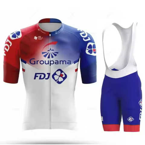 Cycling Jersey Sets 2023 Fdj Men's Cycling Clothing Summer Short Sleeve MTB Bike Suit Bicycle Bike C