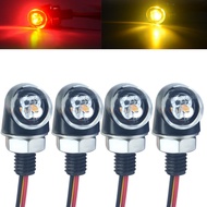 8mm Mini รถจักรยานยนต์ไฟเลี้ยว LED ไฟสัญญาณ DRL อลูมิเนียมตัวบ่งชี้ด้านหน้าด้านหลังไฟท้ายเบรคสําหรับ