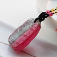 Biya Watermelon Tourmaline Pendant One Item One Picture Candy Color Carved Tourmaline Fish Pendant P