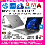 HP ZBOOK FIREFLY 14 G7 WORKSTATION - INTEL CORE I7-10810U 10TH GEN / 32GB DDR4 RAM / 1TB SSD STORAGE