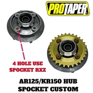 AR125/KH100 PROTAPER HUB SPOCKET CUSTOM (4 HOLE) USE RXZ SPOCKET