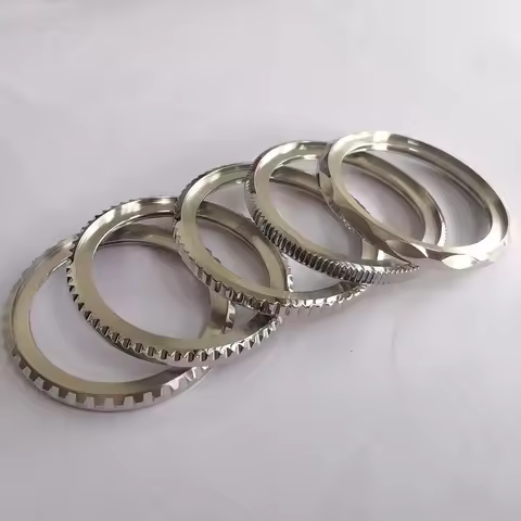 Mod Silver Gold Rose Black Stainless Steel Coin Edge Knurled Bezel For SEIKO Original SKX007 NH35 Mo