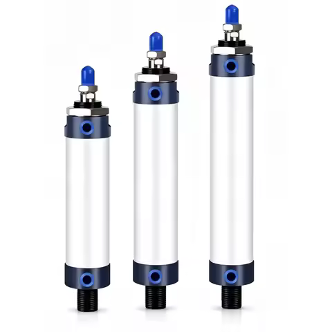 MAJ MAL Adjustable Stroke Mini Air Cylinder Double‑Acting Small Pneumatic Cylinder Aluminum Alloy Ac