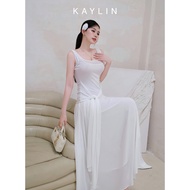 Đầm KAYLIN form Maxi phối nơ eo chất vải thun co gian phong cach BST Hè 2025 - N2460