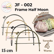 JF - 002 Premium Halfmoon Brace Frame Metal Bag Frame/ Kiss Lock Frame/