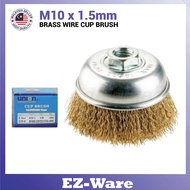 M10 x 1.5mm CC-31 Union Brass Wire Cup Brush/Brass Plated Steel Wire Cup Brush