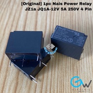 [Original] 1pc Nais Power Relay JZ1a JQ1A-12V 5A 250V 4 Pin
