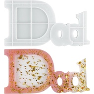 Resin Photo Frame Molds Dad Shape Silicone Resin Mold for DIY Fathers Day Gift, Resin Casting Art Cr