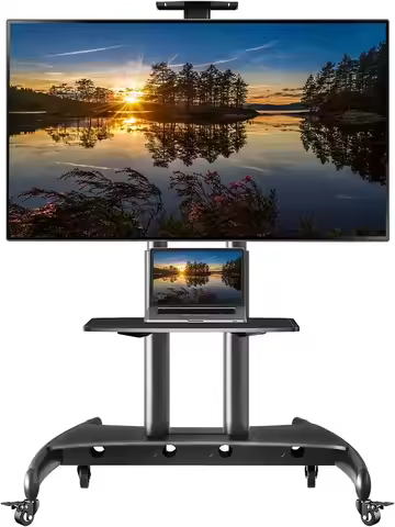 Mobile TV Cart Stand with Wheels for 55-85 inch LCD LED OLED Flat Screens up to 200lbs
