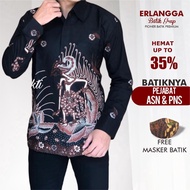 PRIA KEMEJA HITAM Batik Shirt Men Teenage Adults Popular Present Batik Shirt Men Long Sleeve Batik Shirt Modern Men Batik Shirt Black Batik Shirt Men Batik Shirt Smooth Cool Material Stiff Sragenan Premium Batik Shirt For Men Modern Batik Shirt Men