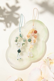 國風絕美中國色系列天然菩提根搭配玉髓珠串天然石手撚手串