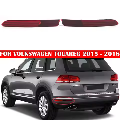 For VOLKSWAGEN TOUAREG 2015 2016 2017 2018 Red Car Rear Bumper Reflector Light Brake Turn Signal Lam