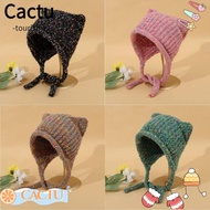 CACTUS Knitting Cap, Keep Warm Thicken Cat Ear Hat, Cute Cat Ear Ear-protected Pullover Cap