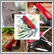 1pcs red swiss army knife 91mm switzerland stainless steel knife multifunctional folding army Knives outdoors camping survival knife tool