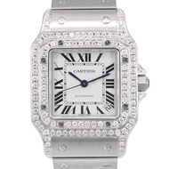Cartier Cartier Cartier Santos Automatic Mechanical Watch Stainless Steel Rear Diamond Watch Women's