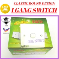 LWD 1 Gang 1 Way Switch / 1Gang 2 Way / Suis 1 Butang / 1gang Switches