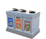 Tong Sampah Kitar Semula Bergaya Recycle Bin Waste Separation Trash Bin Stylish -RB02S